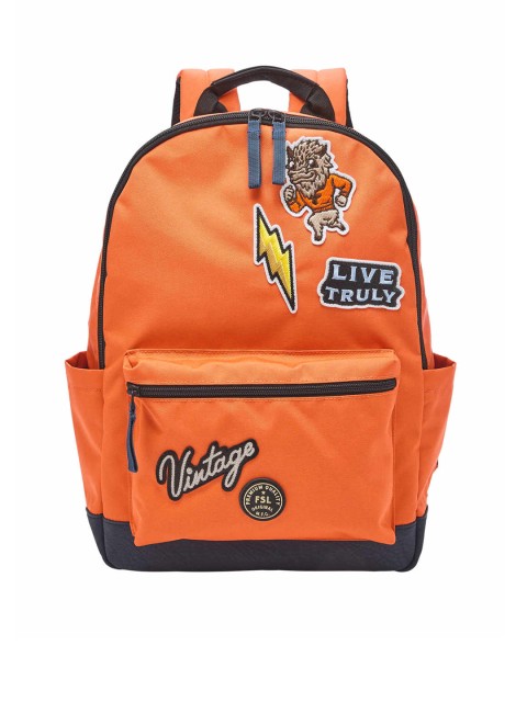 

Fossil Men Orange Graphic Backpack