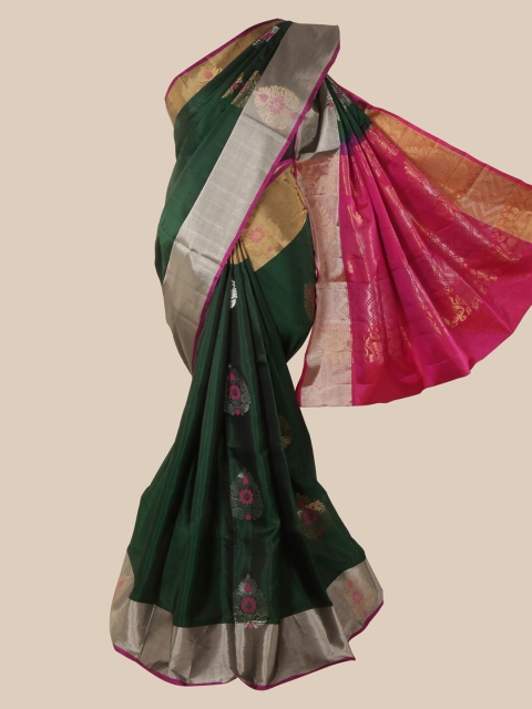 

Pothys Green Pure Silk Woven Design Kanjeevaram Saree