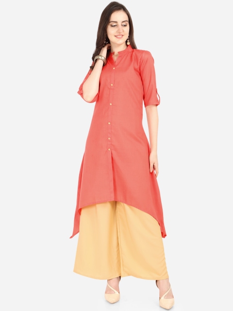 

Florence Women Peach Kurta with Palazzos