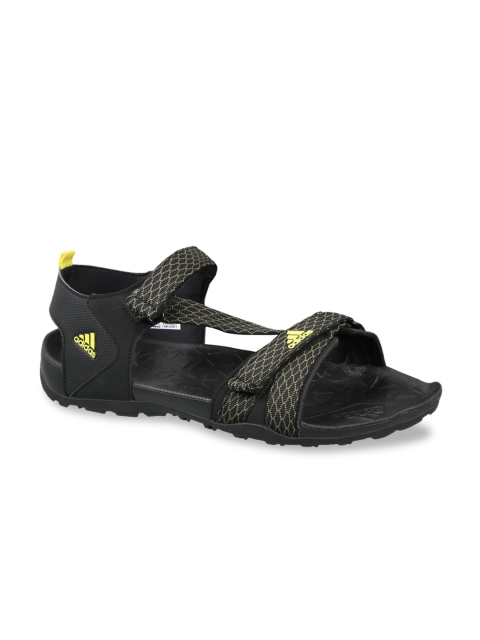 

ADIDAS Men Black & Yellow Printed Hoist Light Sports Sandals