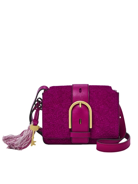 

Fossil Burgundy Textured Leather Sling Bag