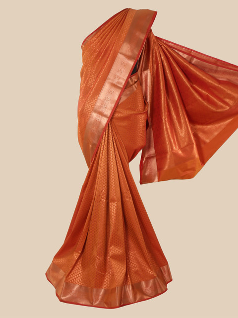 

Pothys Copper-Toned Woven Design Pure Silk Saree