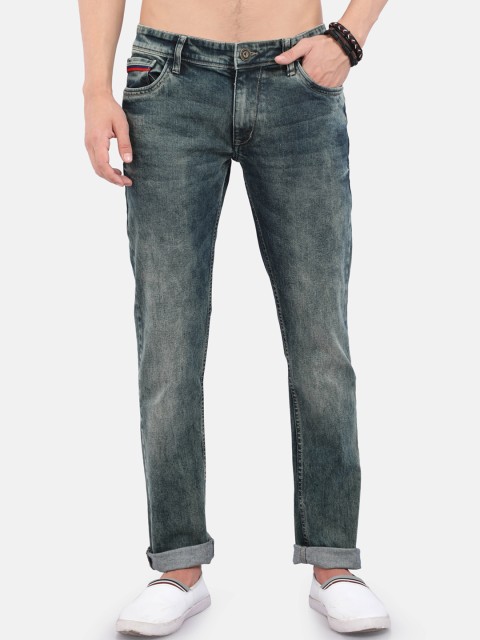 

VUDU Men Navy Blue Smart Slim Fit Heavy Fade Stretchable Jeans