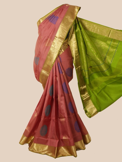 

Pothys Rust Pure Silk Woven Design Kanjeevaram Saree