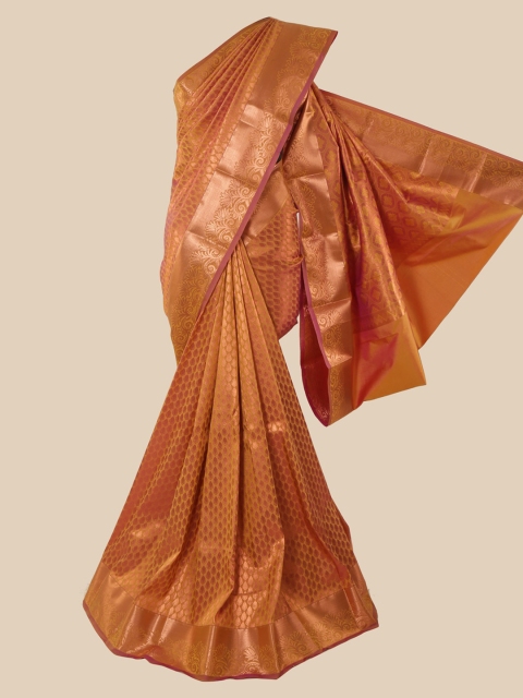 

Pothys Copper-Toned Woven Design Pure Silk Saree