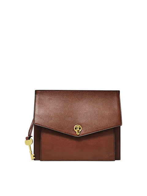 

Fossil Brown Solid Leather Sling Bag
