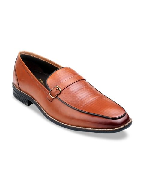 

MISSALI 1932 Men Tan Brown Solid Formal Leather Loafers
