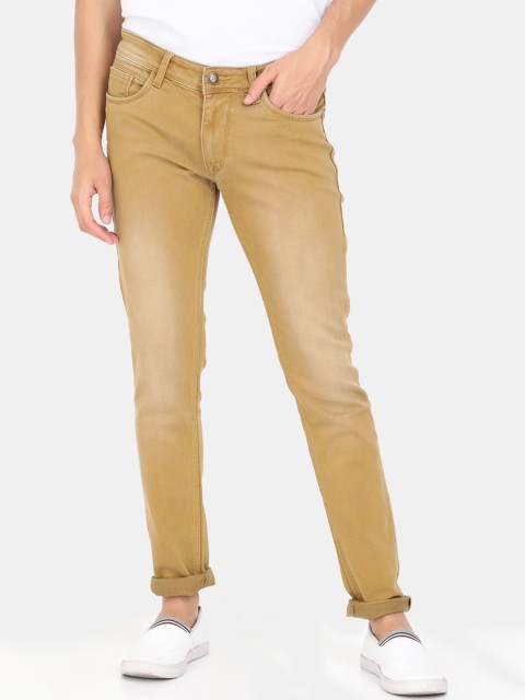 

VUDU Men Khaki Smart Slim Fit Light Fade Stretchable Jeans