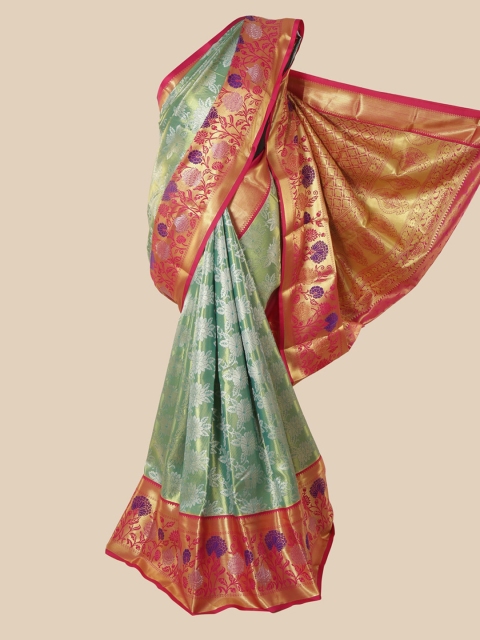 

Pothys Green Woven Design Pure Silk Saree