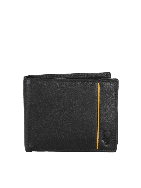 

WildHorn Men Black Solid Two Fold Leather Wallet