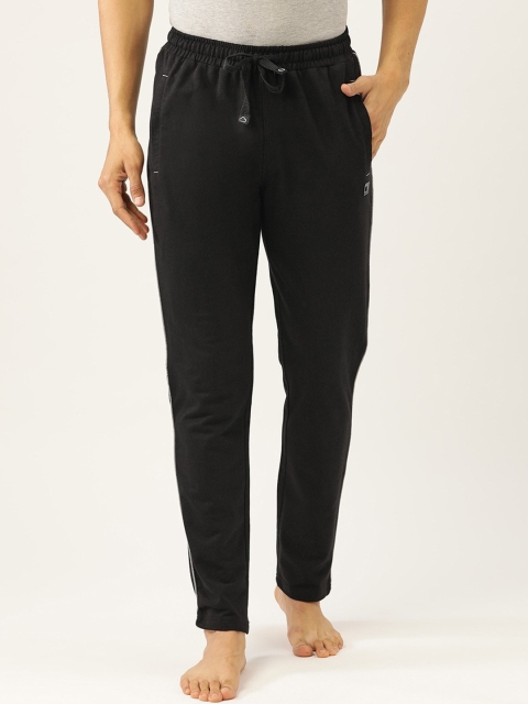 

Sweet Dreams Men Black Solid Slim-Fit Cotton Lounge Pants