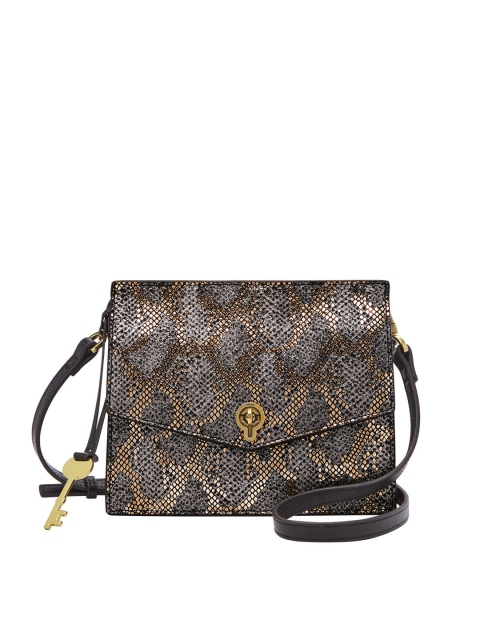 

Fossil Silver-Toned Textured Shoulder Bag