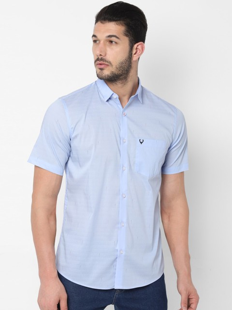 

Allen Solly Men Blue Slim Fit Solid Casual Shirt