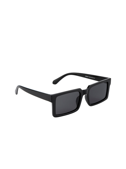 

Ted Smith Unisex Grey Lens & Black Rectangle Sunglasses with UV Protected Lens TS-SMITH