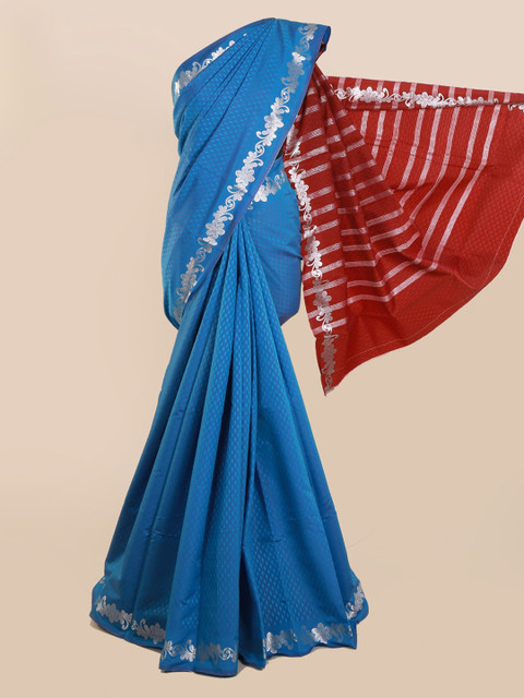 

Pothys Blue Zari Art Silk Saree