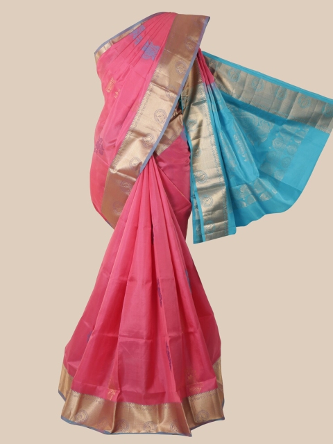 

Pothys Pink Pure Silk Woven Design Kanjeevaram Saree