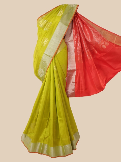 

Pothys Green Woven Design Pure Silk Saree