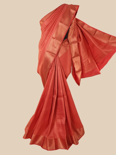 

Pothys Coral Ethnic Motifs Zari Pure Silk Saree
