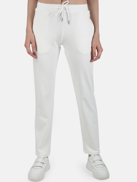 

Monte Carlo Women Off White Solid Track Pants