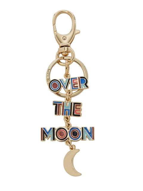 

Fossil Gold Toned Over The Moon Keychain