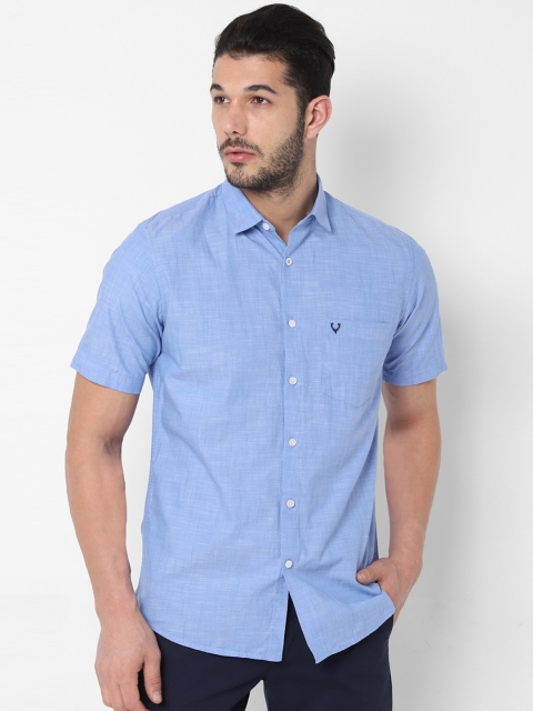 

Allen Solly Men Blue Slim Fit Solid Casual Shirt
