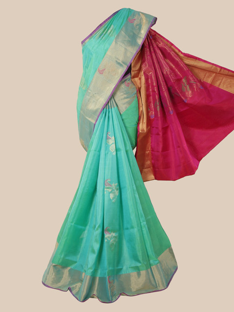 

Pothys Sea Green Pure Silk Woven Design Kanjeevaram Saree