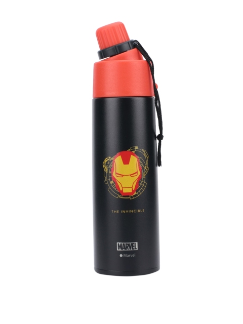 

Marvel Boys Black & Orange Avenger Printed Stainless Steel Insulated Water Bottle