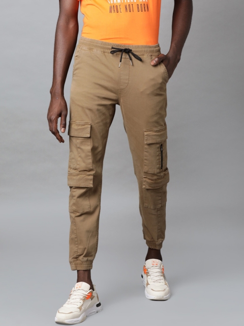 

Blue Saint Men Khaki Slim Fit Joggers