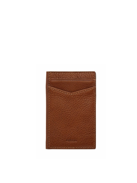 

Fossil Men Brown Textured Leather Card Holder