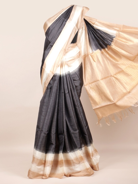 

Pothys Grey Solid Pure Silk Saree
