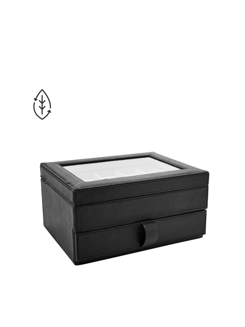 

Fossil Black Leather Watch Organizer Box
