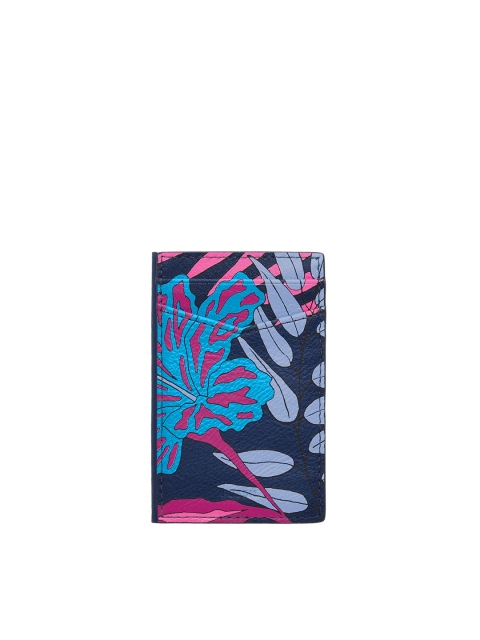 

Fossil Men Multicoloured Printed Leather Card Holder, Multi