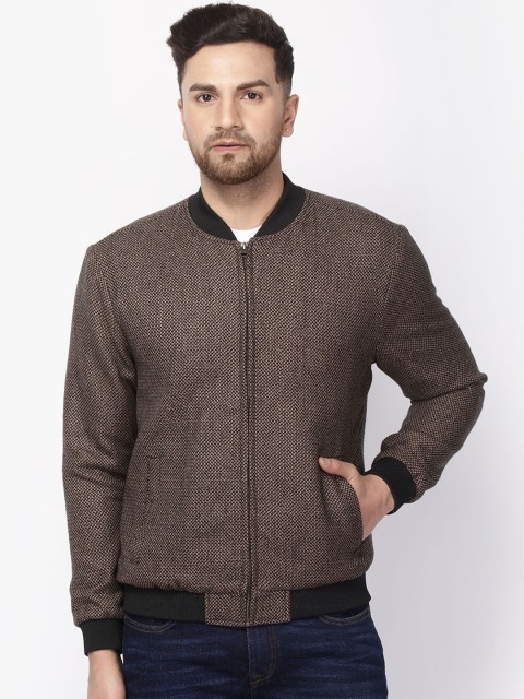 

Blackberrys Men Brown Solid Bomber Jacket