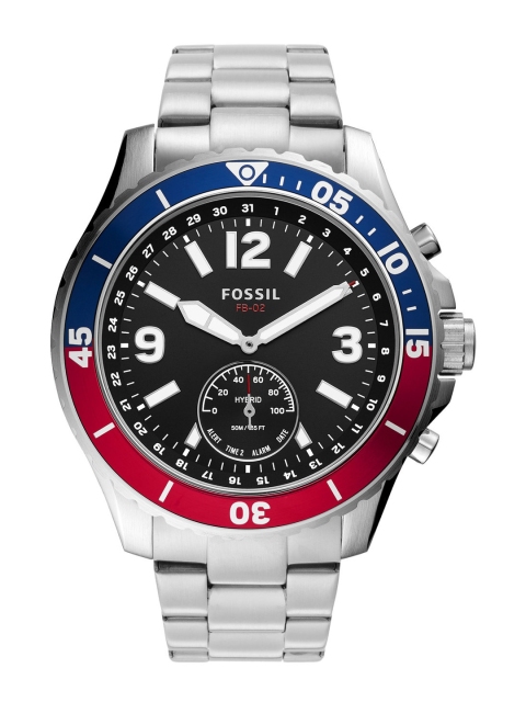 

Fossil Men Silver-Toned FB-02 Hybrid Smart Watch FTW1307