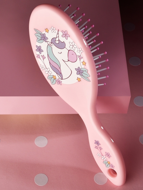 

Toniq Kids Pink Unicorn Printed Paddle Hair Brush