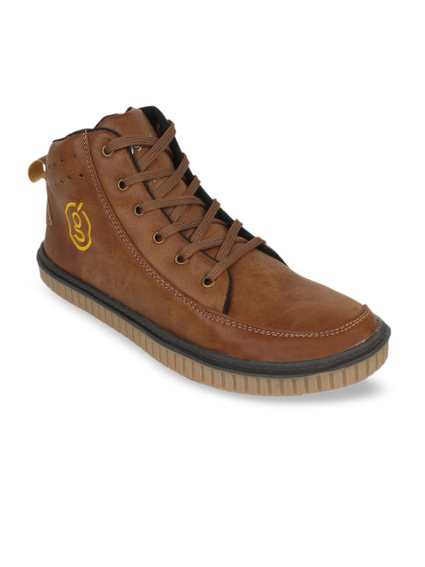 

Guava Men Tan Brown Flat Boots