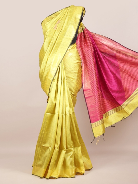 

Pothys Yellow Zari Pure Silk Saree