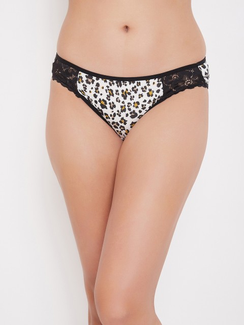 

Clovia Women Grey & White Printed Cotton Bikini Briefs PN3298U13S