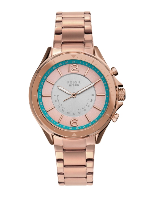 

Fossil Women Rose Gold-Toned Sadie Hybrid Smart Watch FTW5080