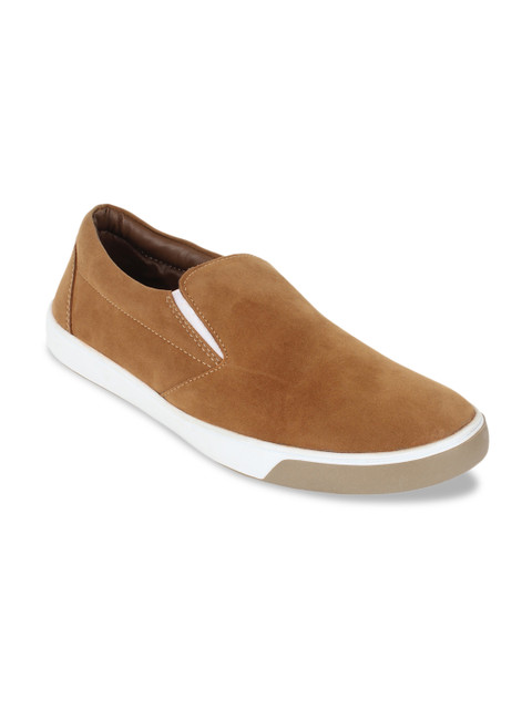

Guava Men Tan Brown Slip-On Sneakers