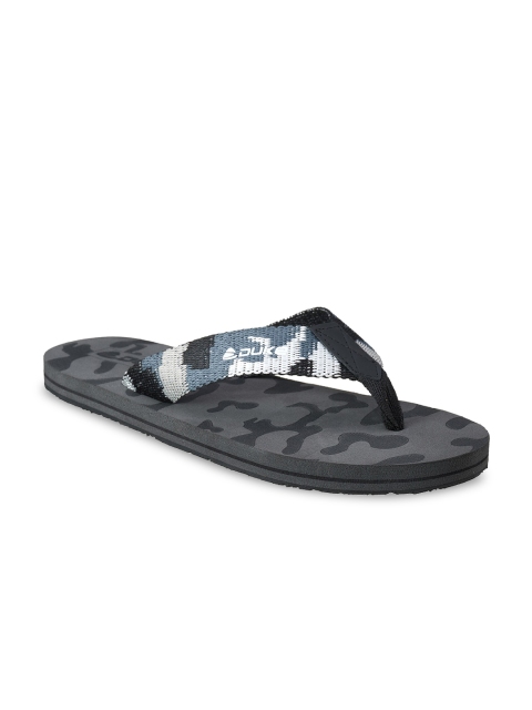 

Duke Men Grey & White Printed Thong Flip-Flops