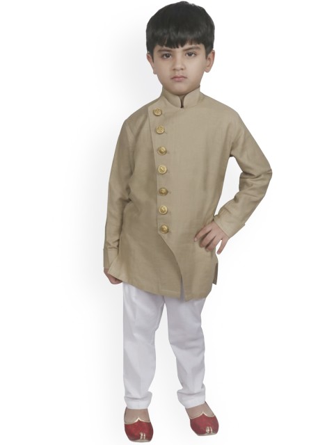 

SG YUVRAJ Boys Beige Kurta with Trousers