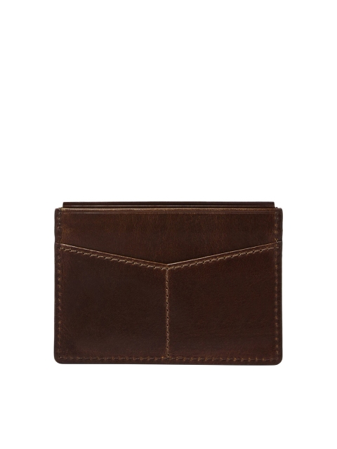 

Fossil Men Brown Solid Card Holder