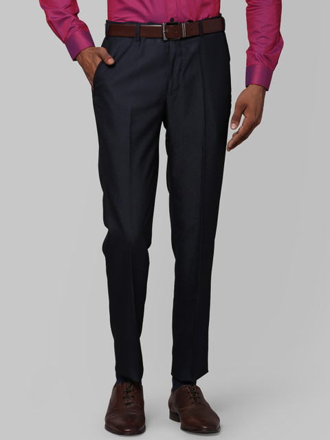 

Next Look Men Blue Slim Fit Formal Trousers