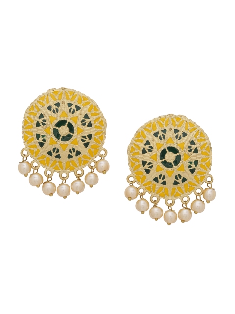 

Silvermerc Designs Yellow Contemporary Drop Earrings