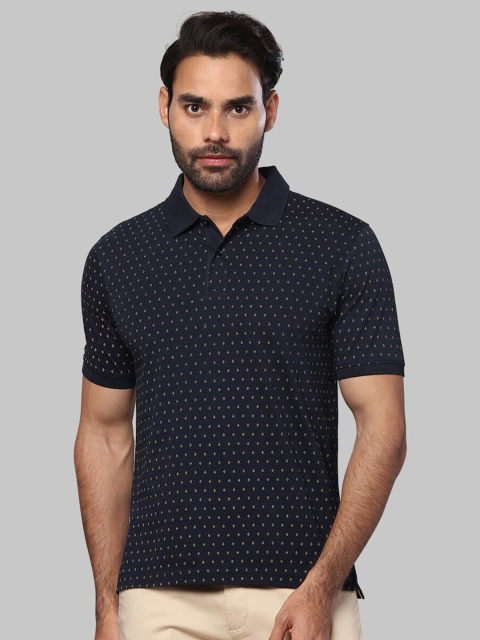 

Next Look Men Blue Printed Polo Collar T-shirt