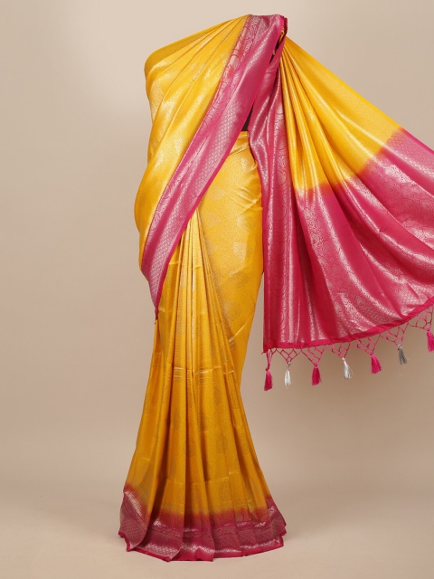 

Pothys Yellow Ethnic Motifs Zari Jute Silk Saree