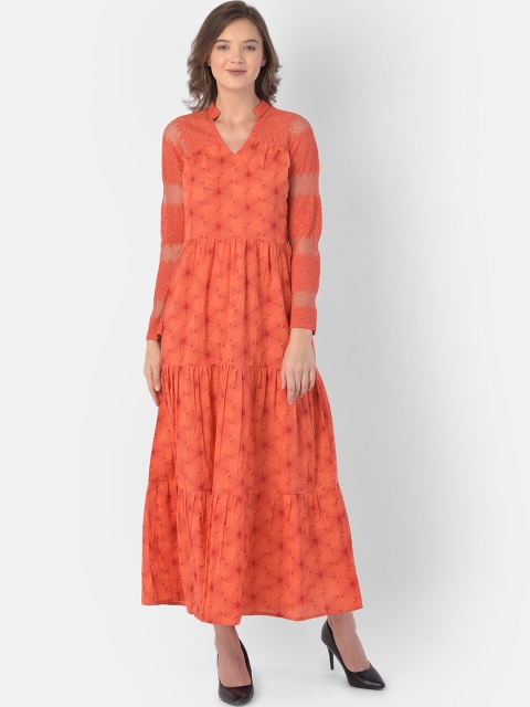 

Eavan Coral Floral Maxi Dress