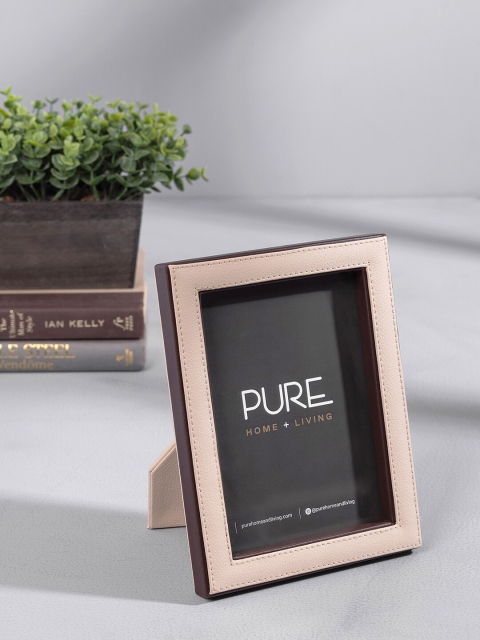 

Pure Home and Living Cream-Coloured & Brown Solid Table Photo Frame
