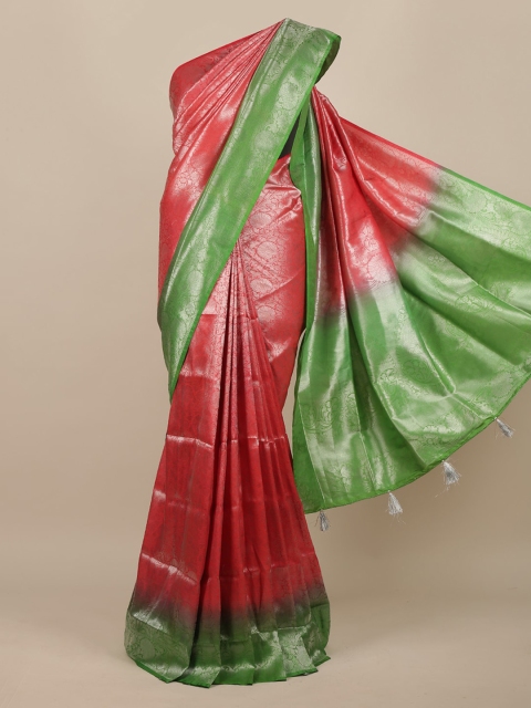 

Pothys Red Woven Design Zari Jute Silk Saree NA